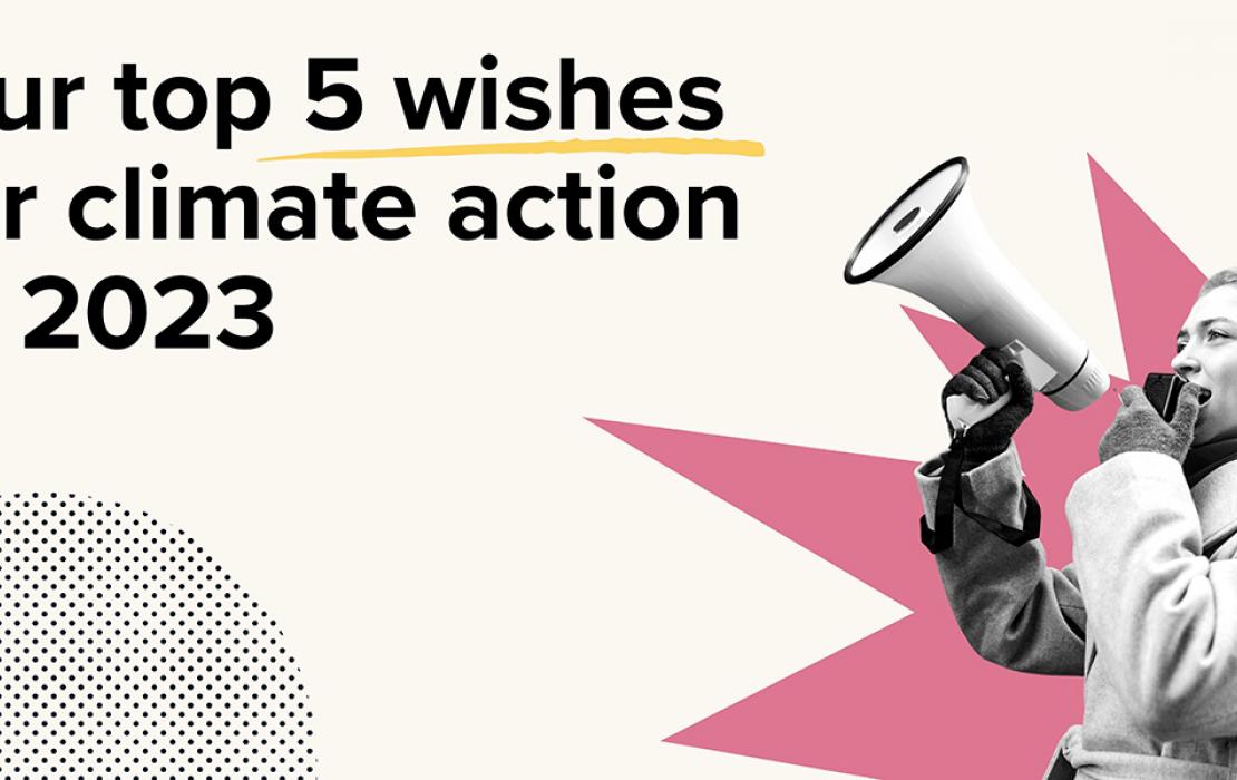 Our top 5 wishes for climate action in 2023