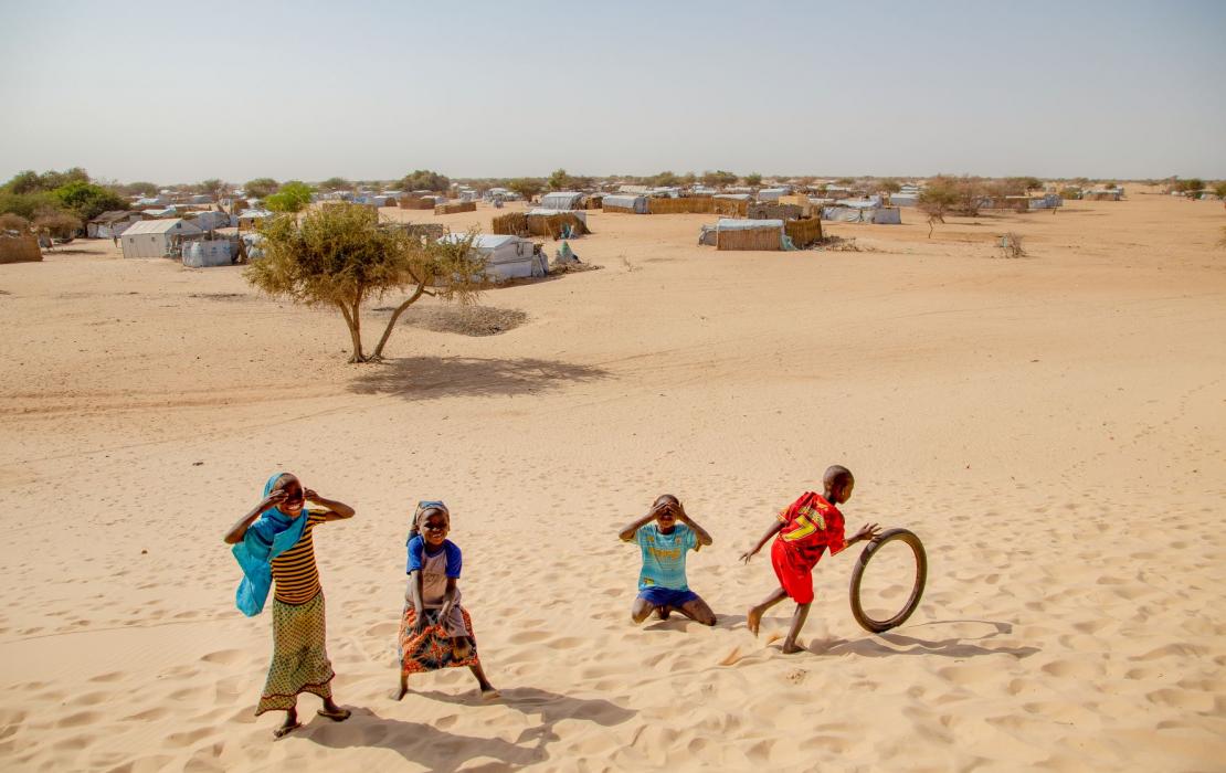 Children playing in the Sahel