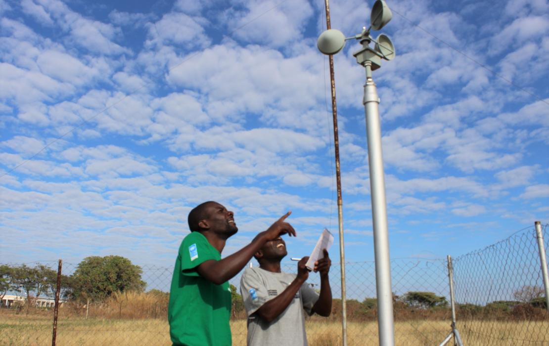 Met officers in Eastern Zambia collect weather data