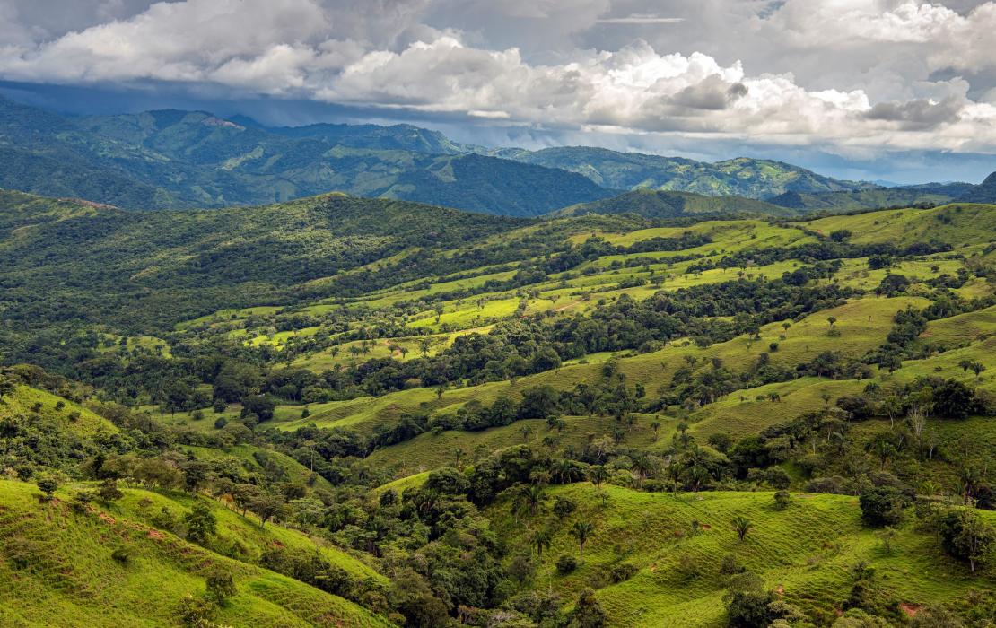 aerial landscape of Costa Rica