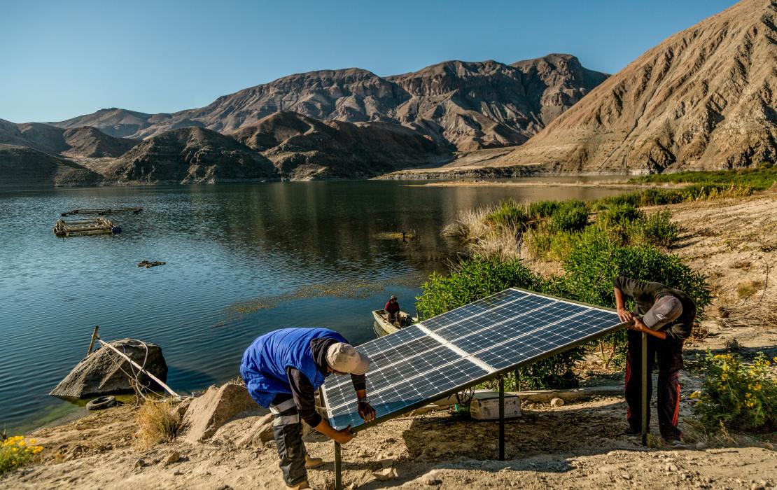 Panneaux solaires. Photo : PNUD Pérou
