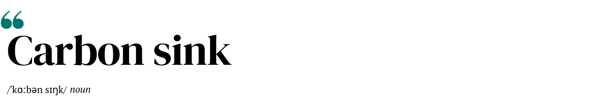 Carbon sink