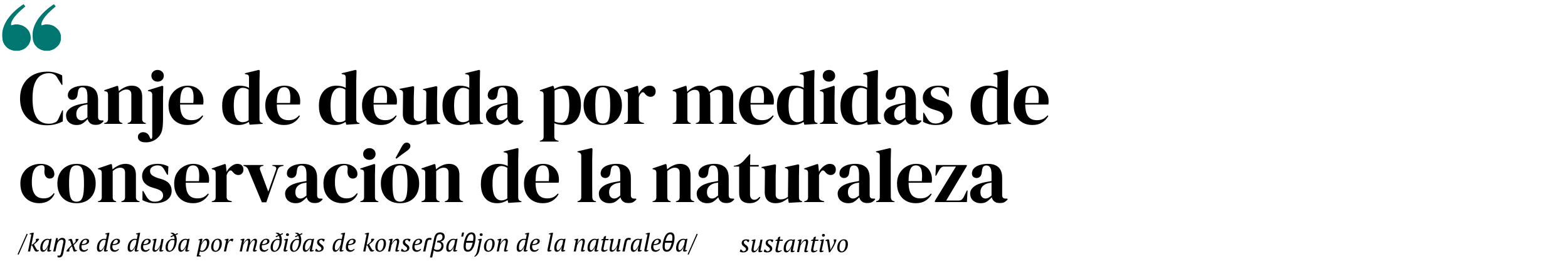 Canje de deuda por medidas de conservación de la naturaleza