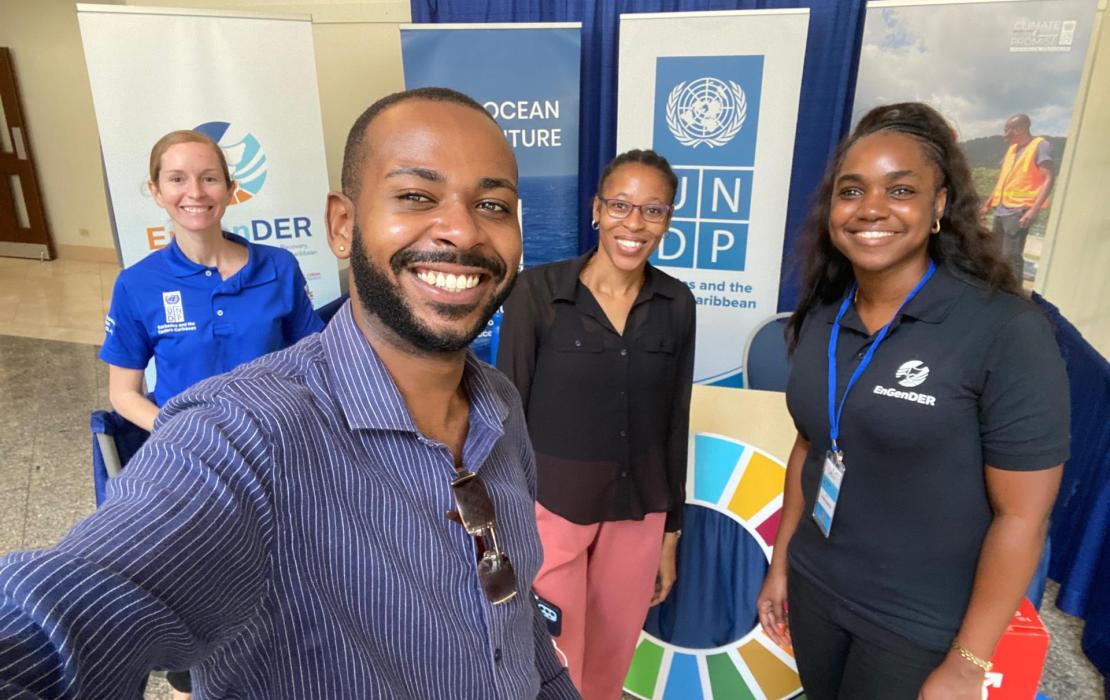 Young climate activists in the Caribbean