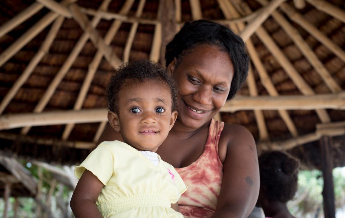 Woman with child in Vanuatu