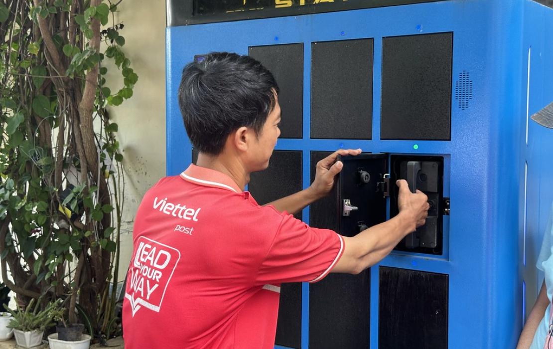 Man working on solar battery