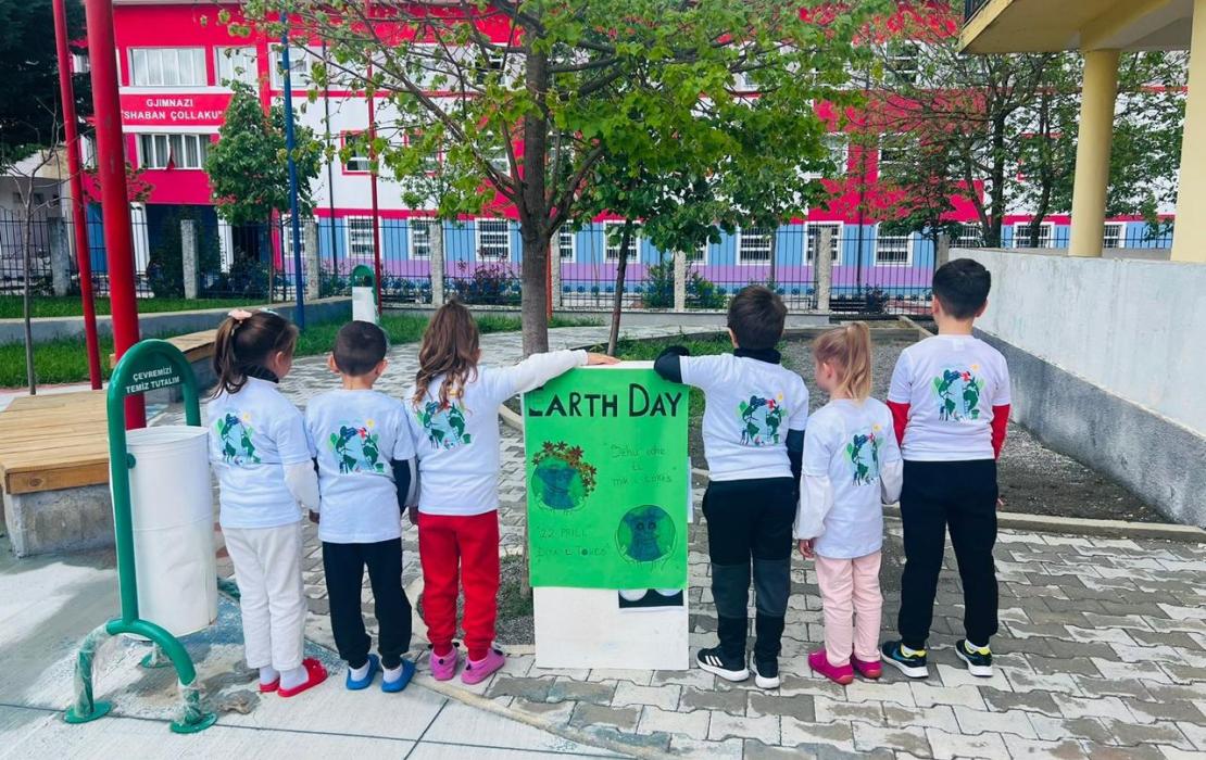 Children celebrating Earth Day