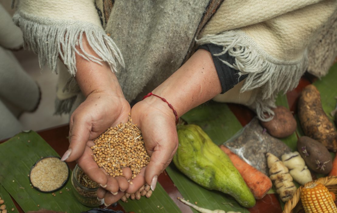 Woman holding seeds 