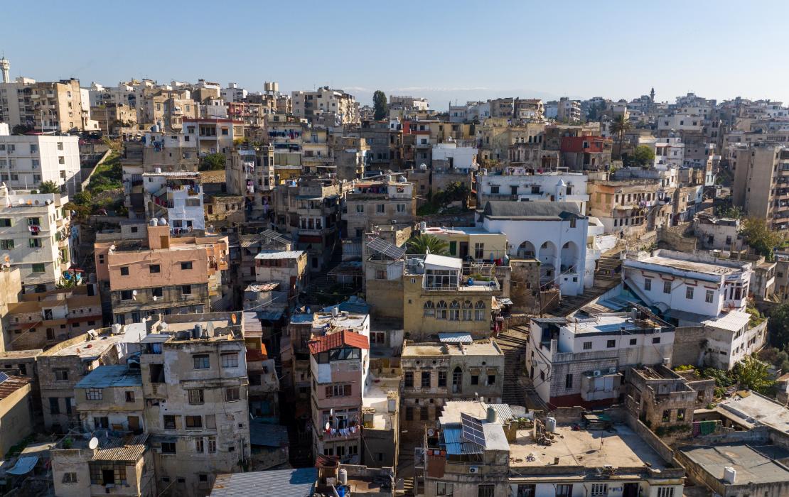 Crowded buildings in Lebanon