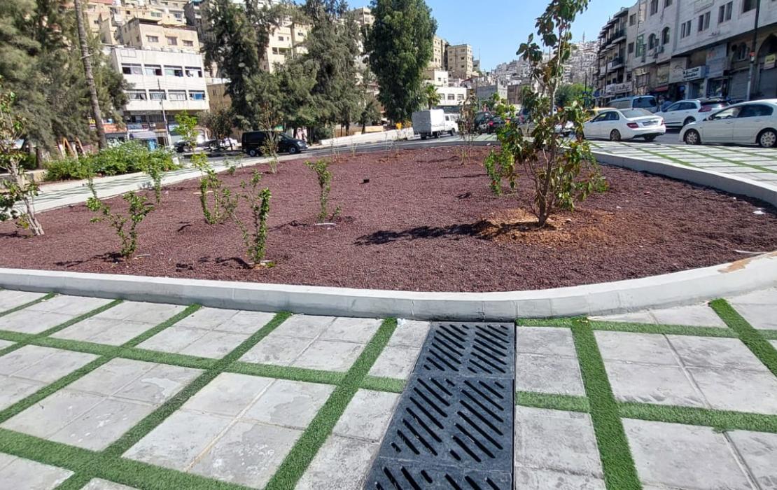 Completed urban park construction in Amman