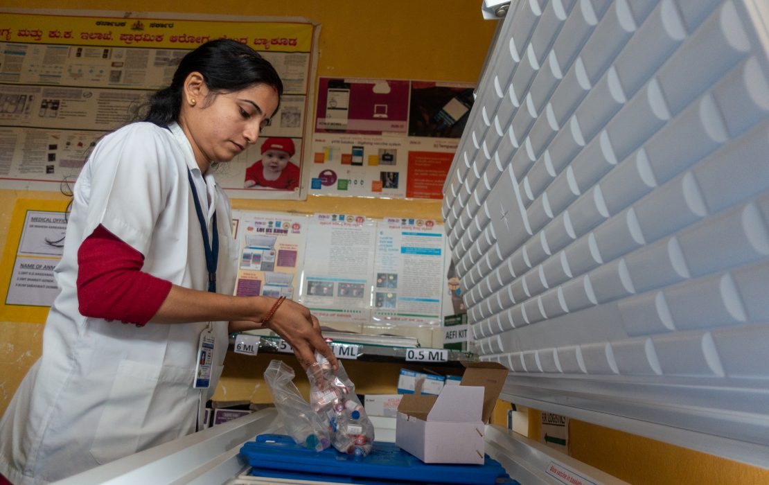 Keeping vaccines at optimal temperatures requires reliable sources of energy for health facilities in India.