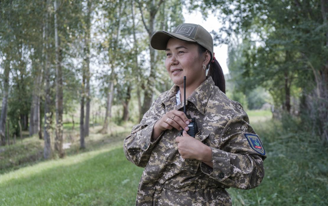 Une femme au Kirghizistan
