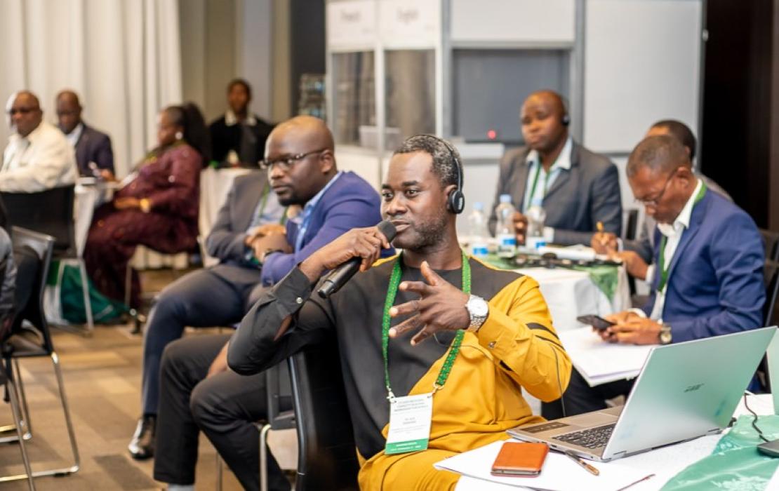 A man speaking at the regional workshop on LT-LEDS for Africa in Nairobi, Kenya