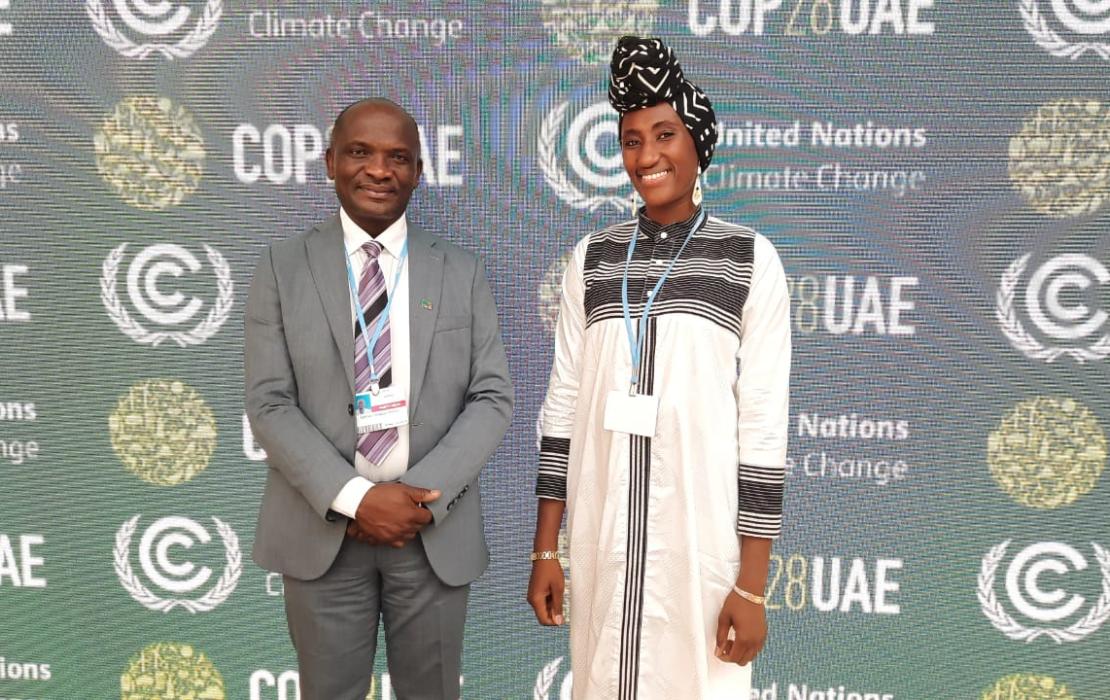 Rokiatou with Mr. Ephraim Mwepya Shitima, Chair of the African Group of Negotiators on Climate Change.