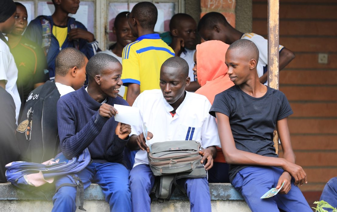 Students learning about climate and environmental issues in Burundi