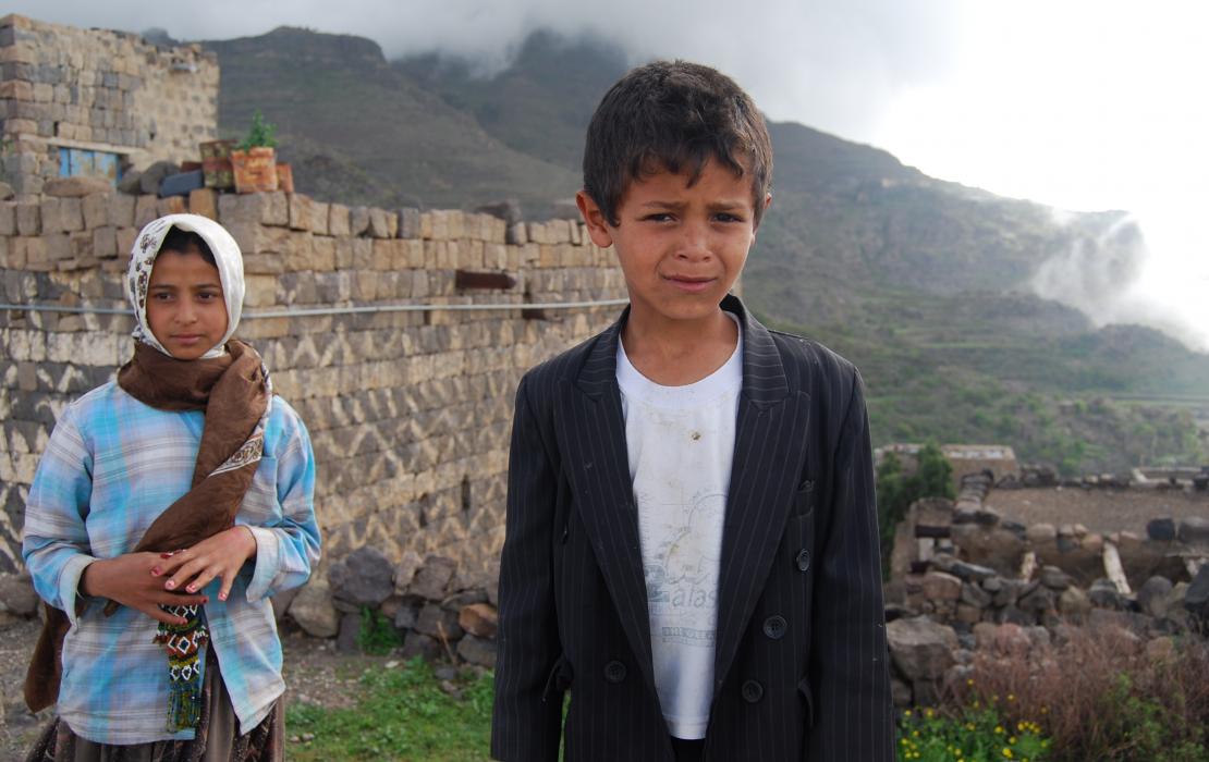 Niños y niñas en Yemen