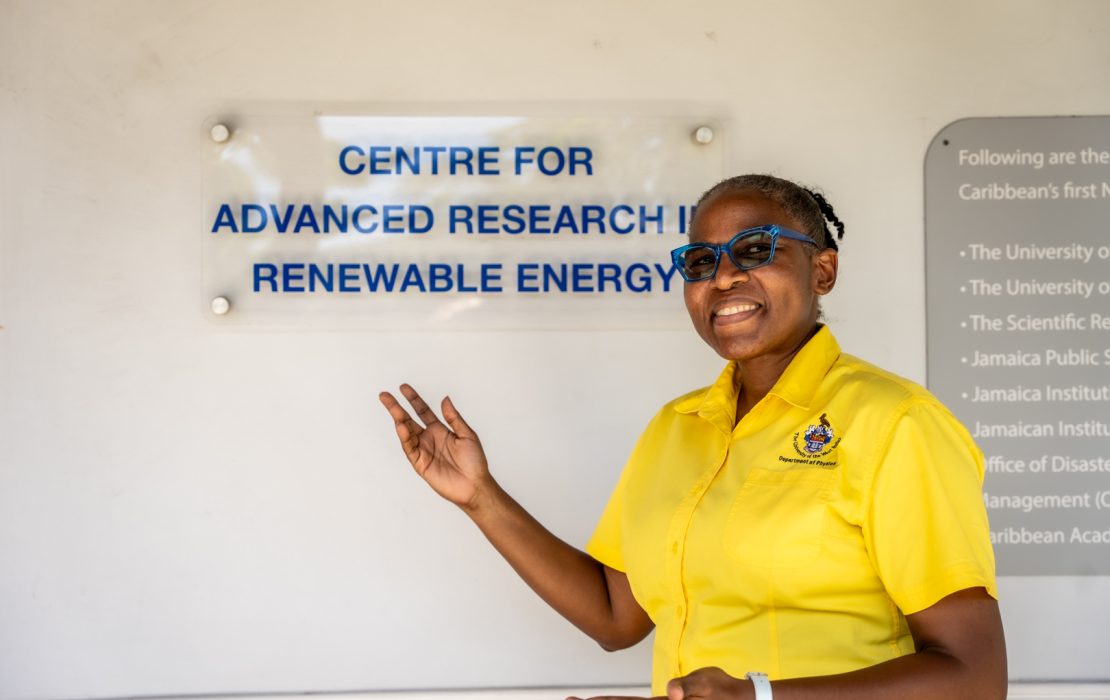 The net-zero building serves as a model of energy efficiency, demonstrating smart building technologies that can be replicated across Jamaica and other countries. Centre for Advance Research in Renewable Energy, on the University of West Indies Mona campus in Kingston, Jamaica