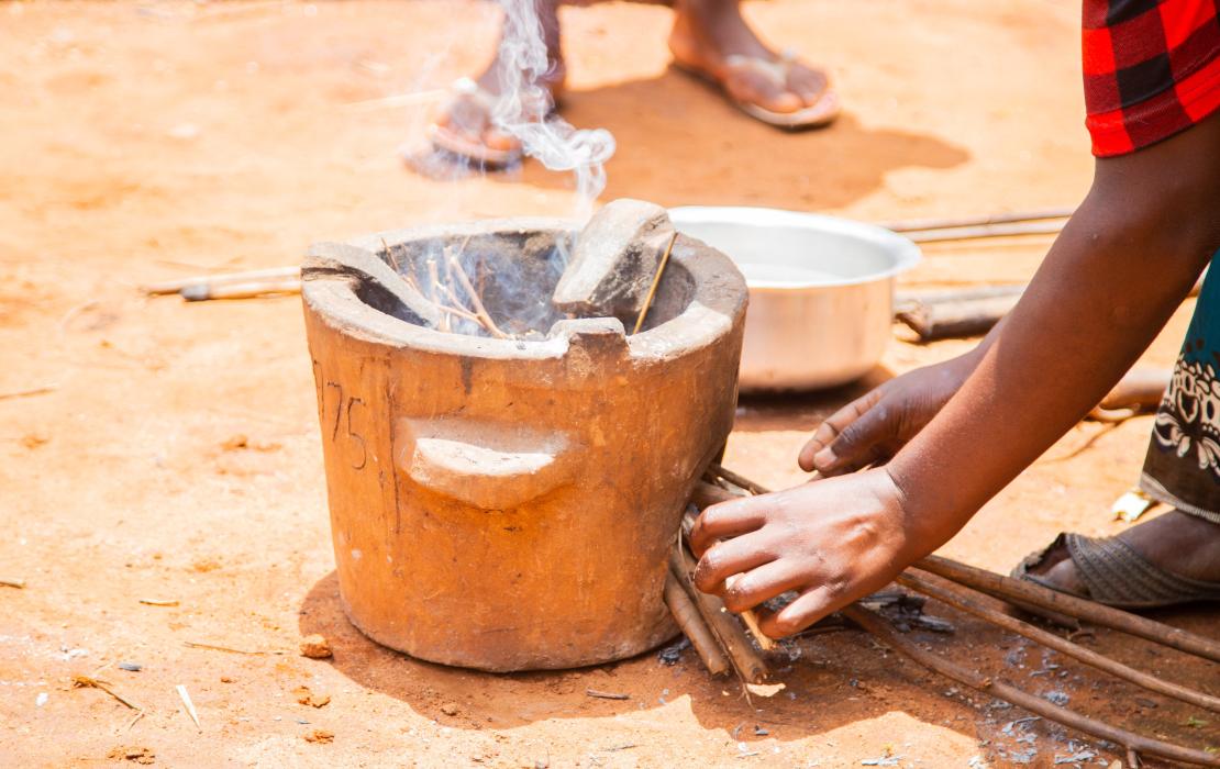  A cooking stove.