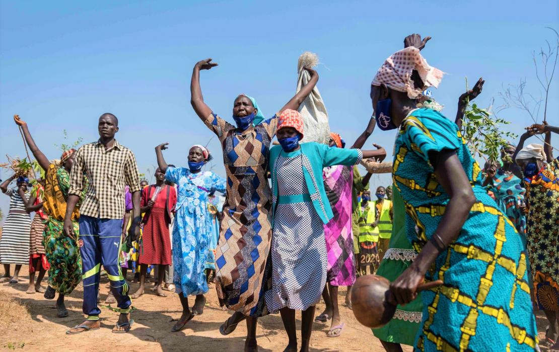 Women dancing in South Sudan.