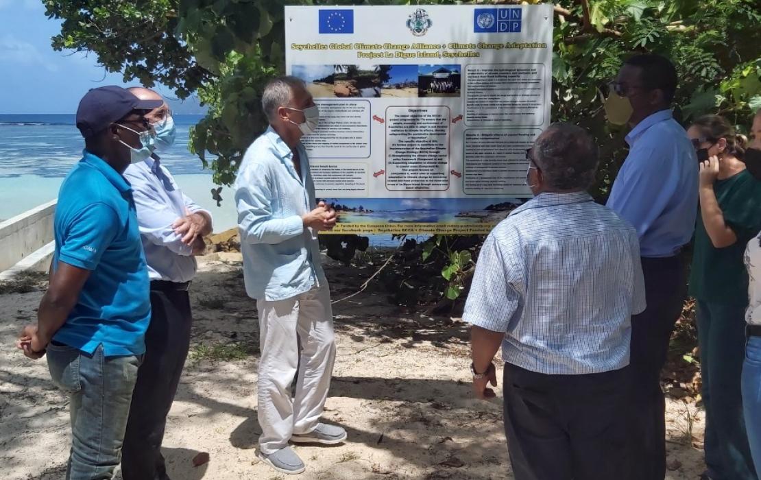 Inauguration of drainage works and protection structures in La Digue island, Seychelles
