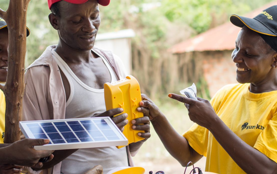 Introducing solar power in a remote village in Nigeria. 