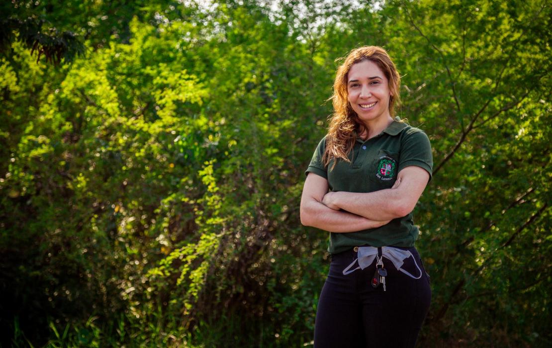 Woman standing in nature in Paraguay