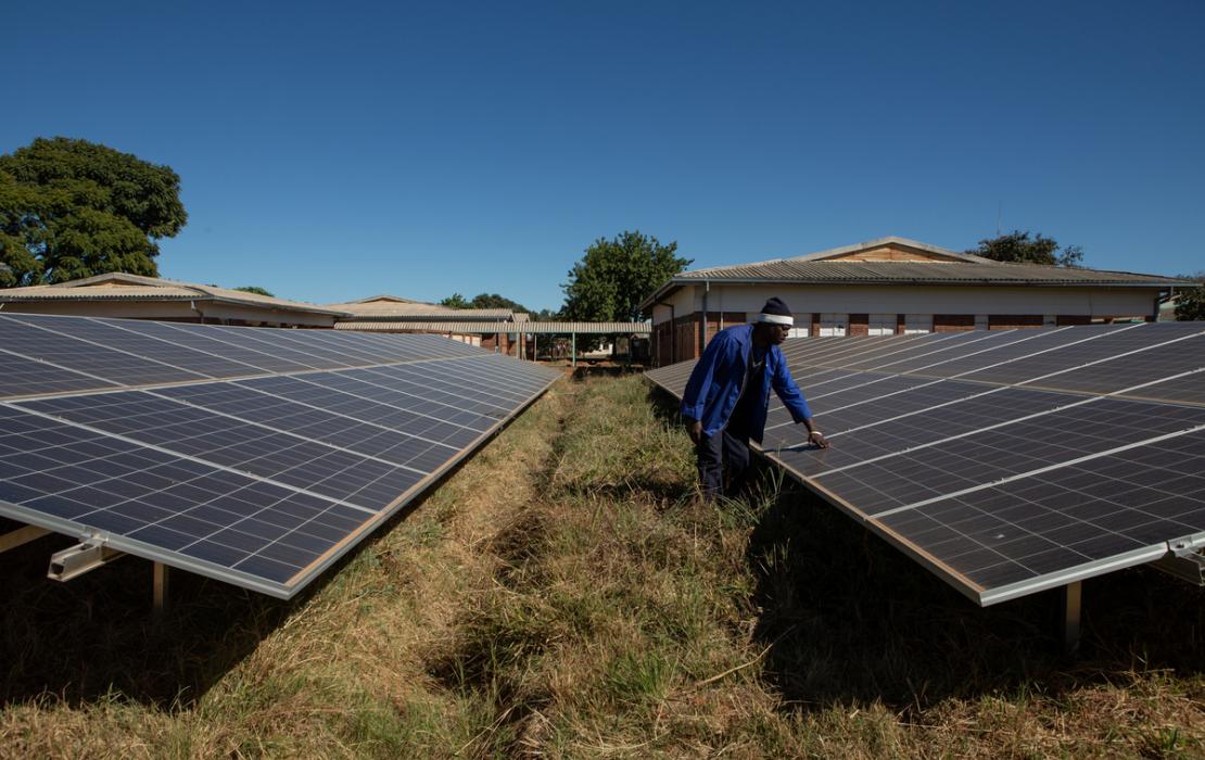 Paneles solares en Zimbabwe