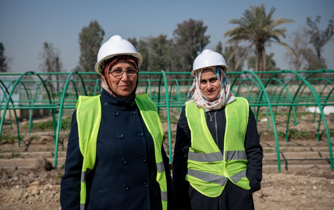 Two women engineers in Iraq implementing climate solutions