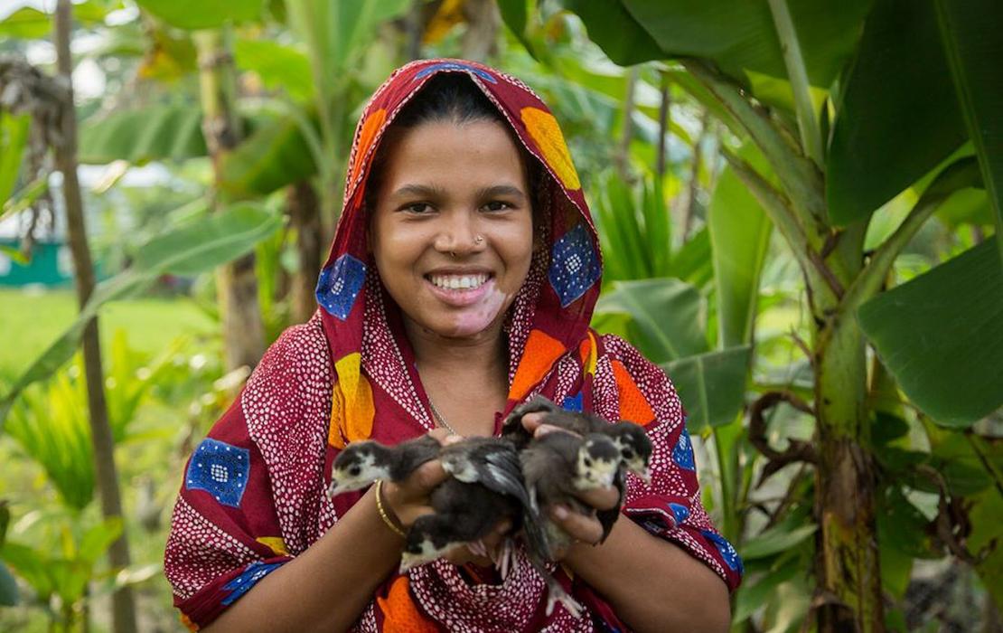 Women in Bangladesh smiling