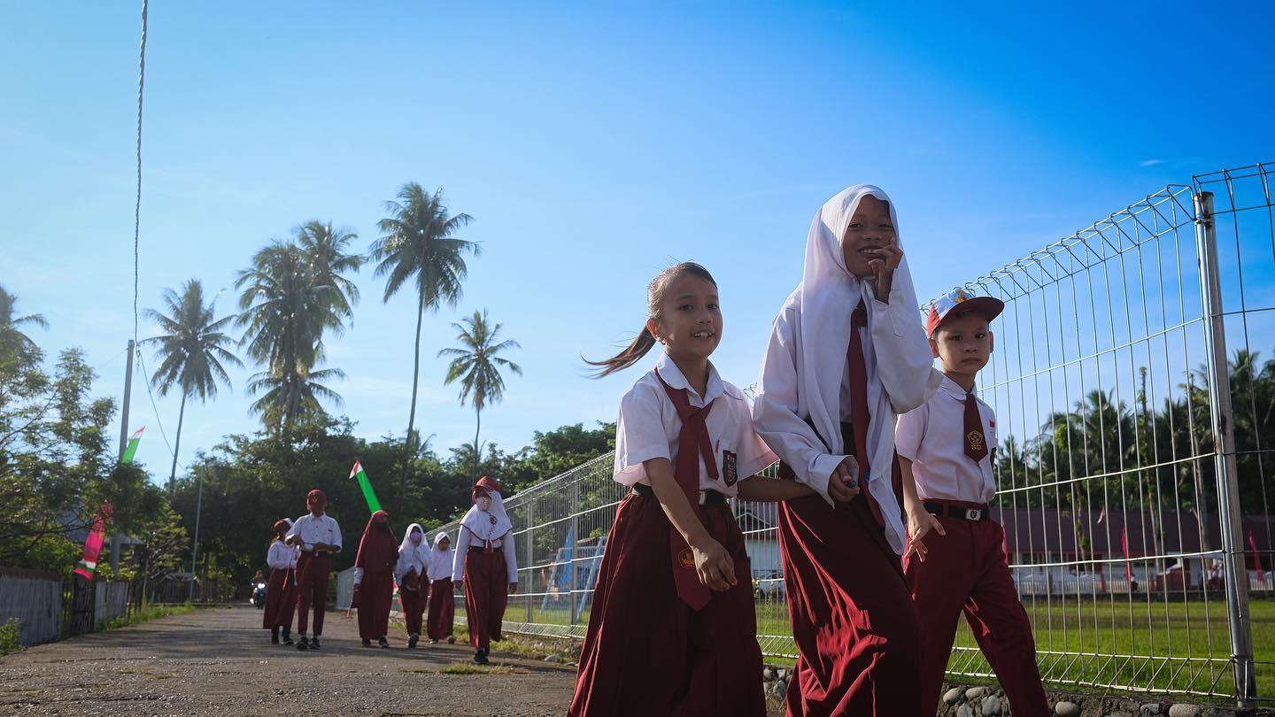 Students at their school