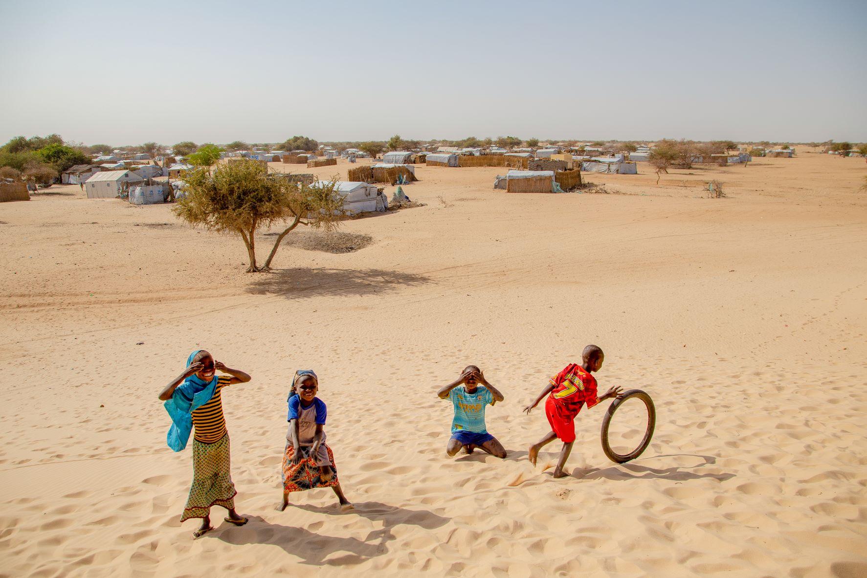 Children playing in the Sahel