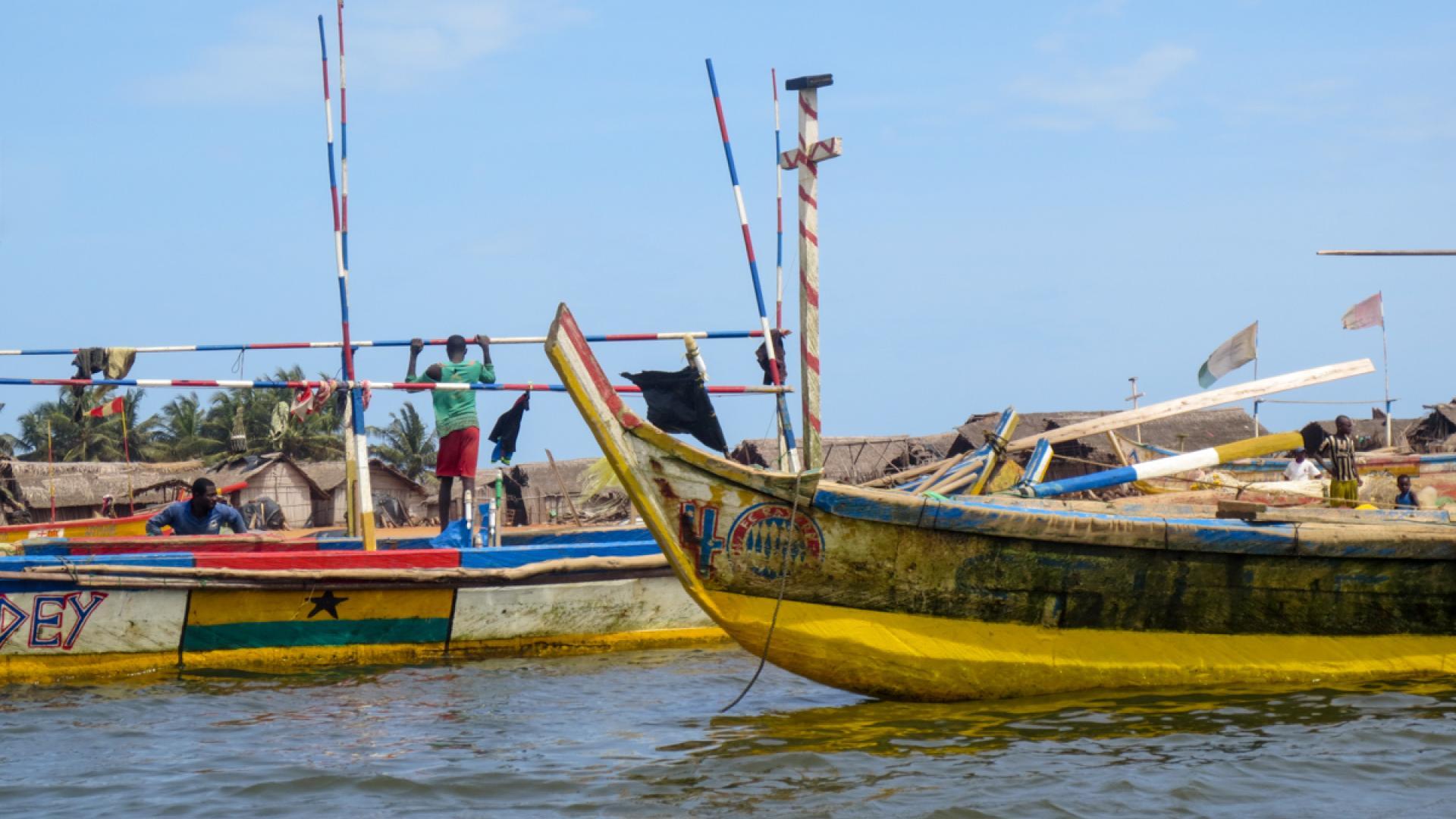 Des bateaux au Ghana