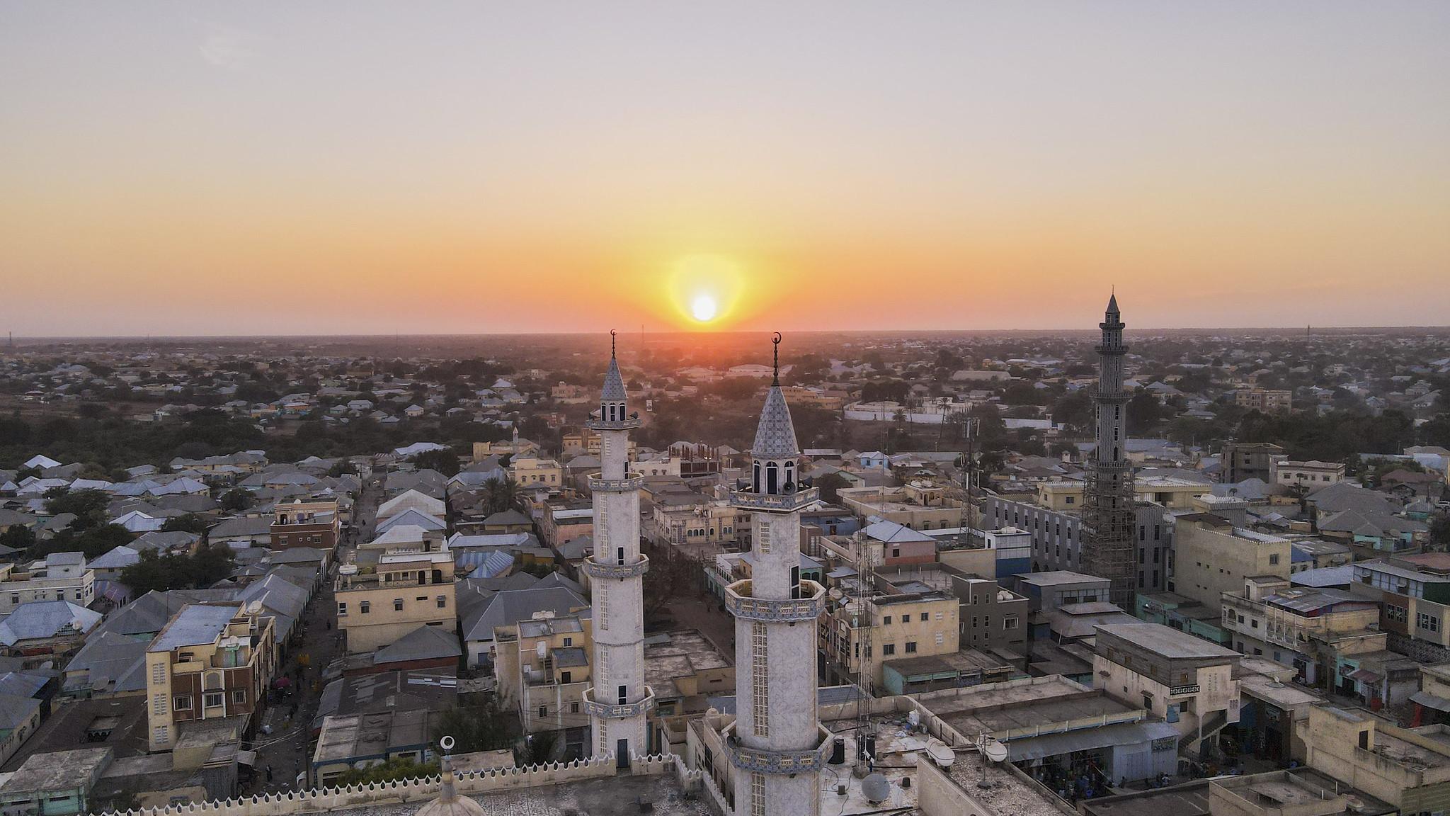 Aerial view of Somalia's capital, Mogadishu.