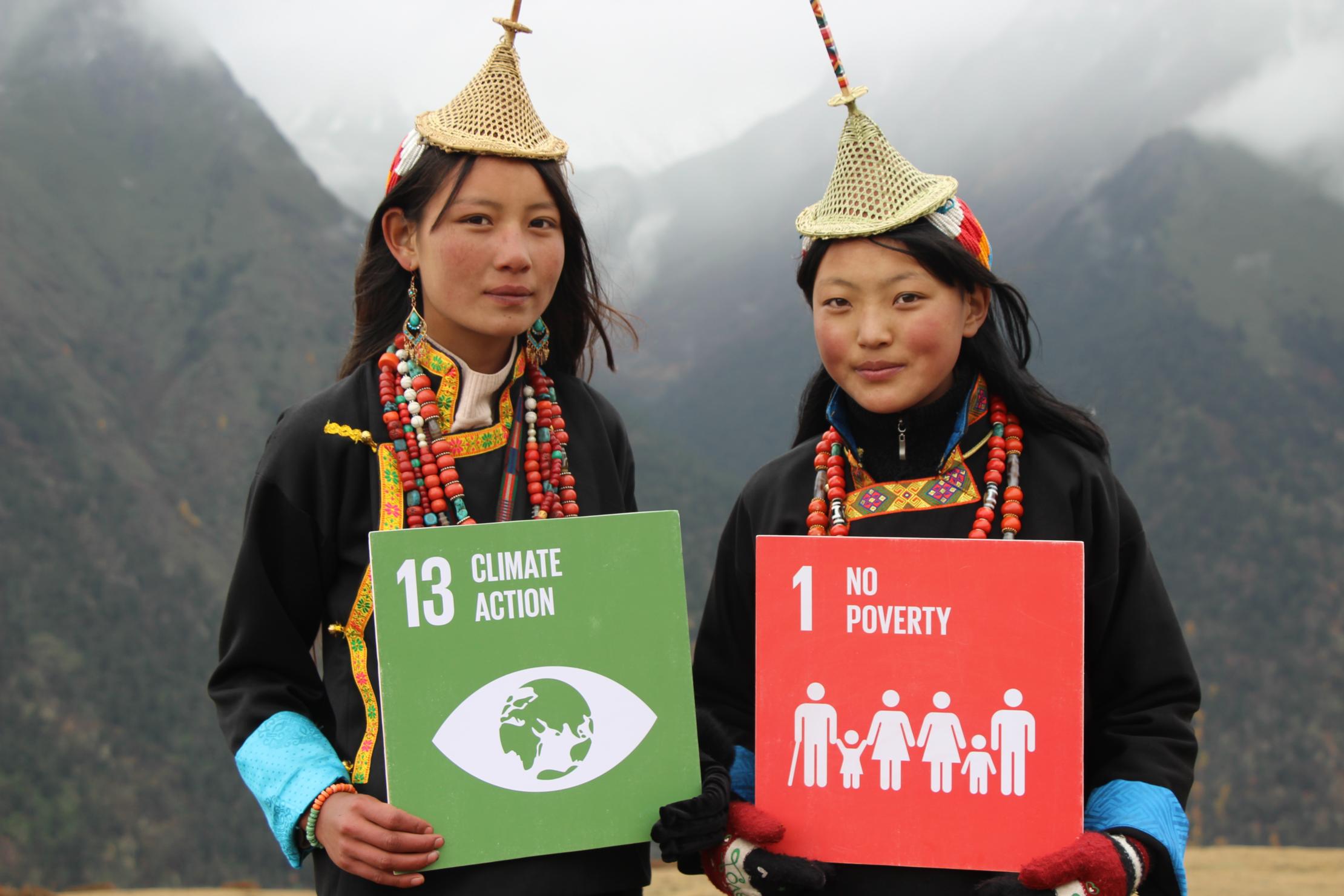 Jóvenes en Bhután por la acción climática
