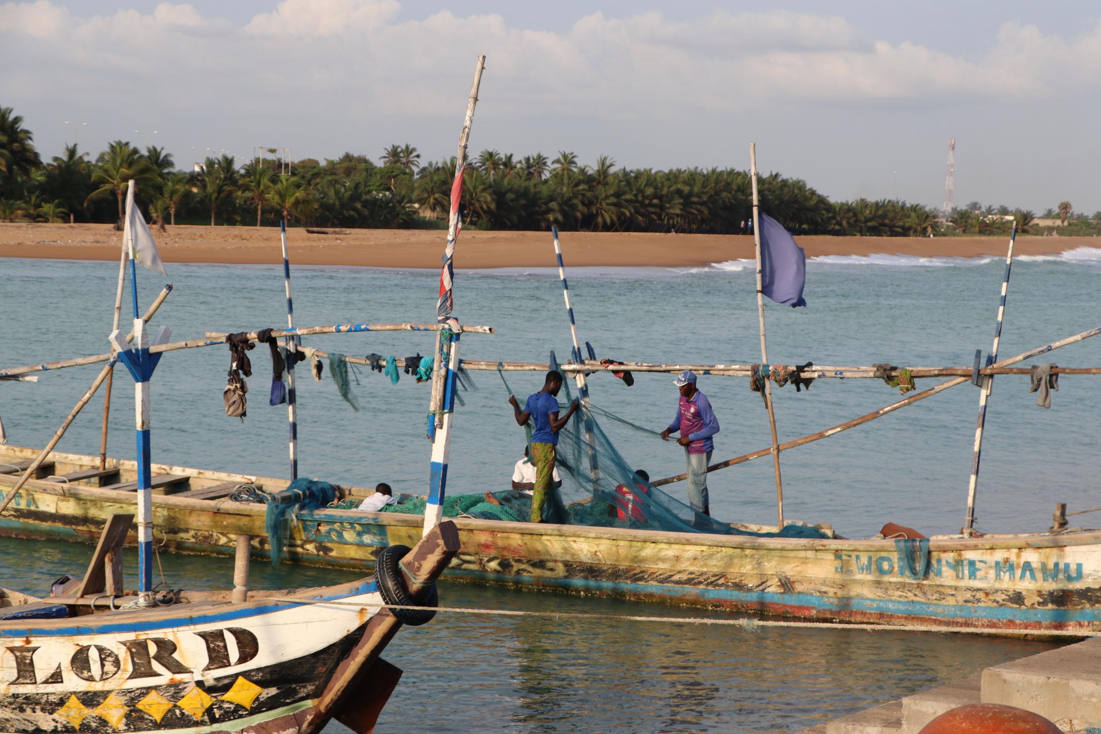 Pescadores en Togo
