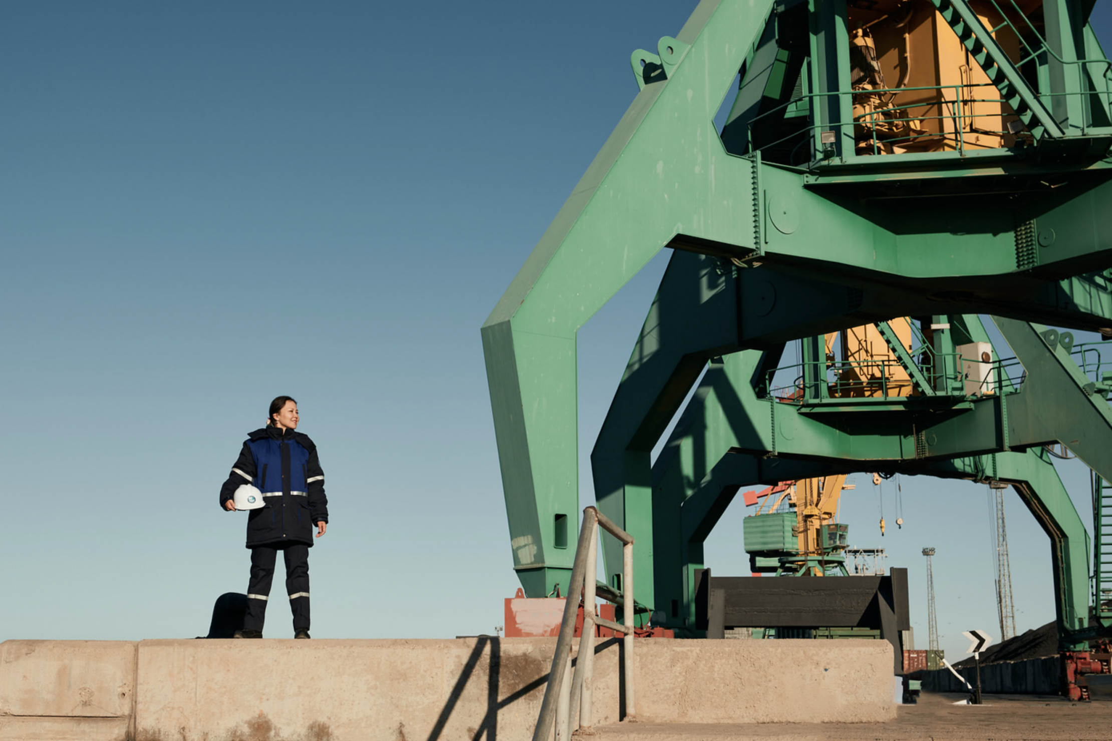 Photo: Yegor Goncharov/UNDP Kazakhstan Gaziza Yerzhanova, an Environmental Protection Specialist working in the seaport of Aktau in Kazakhstan