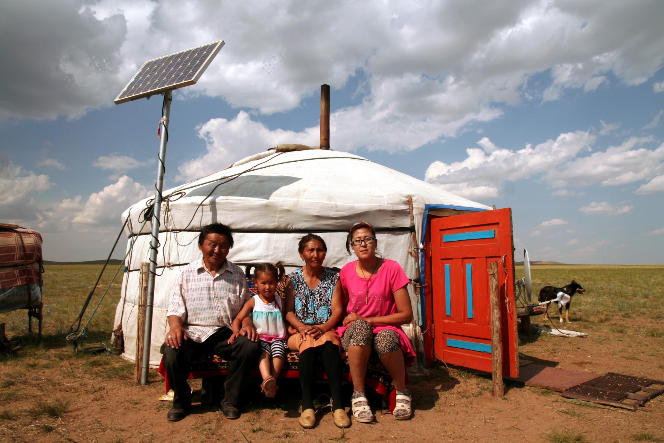 A nomadic family near Undurkhaan, Khentii Aimag, Mongolia
