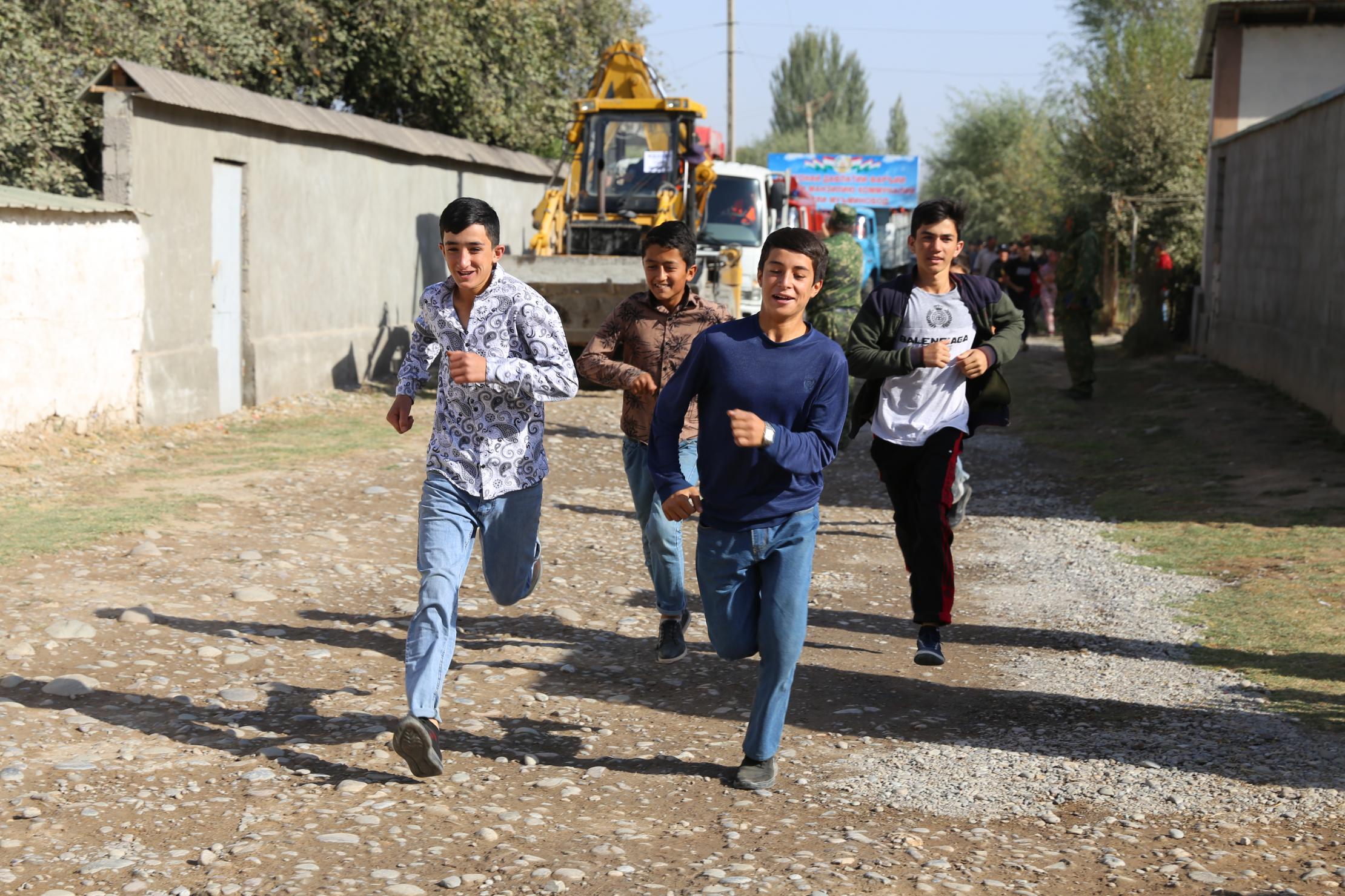 Young men in Tajikistan