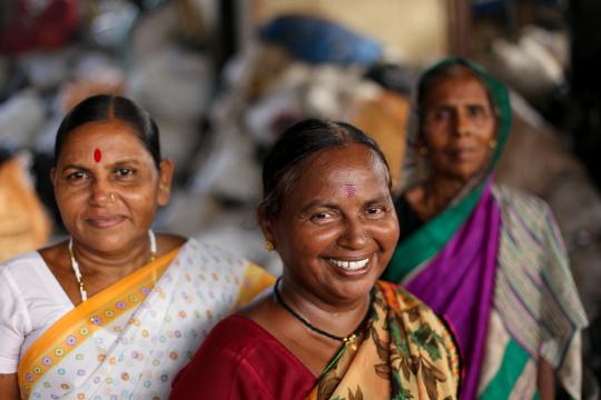 Des femmes qui sourient en Inde