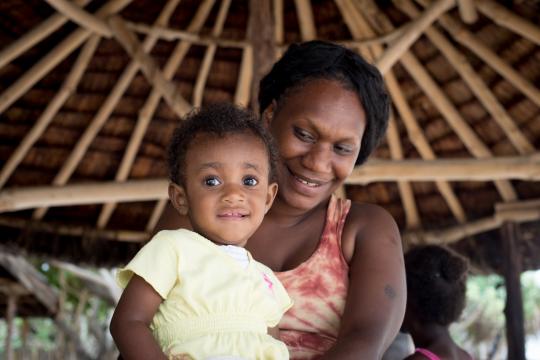 Woman with child in Vanuatu