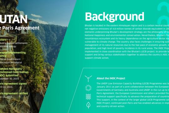 INDC Project Actions and Impacts: Bhutan