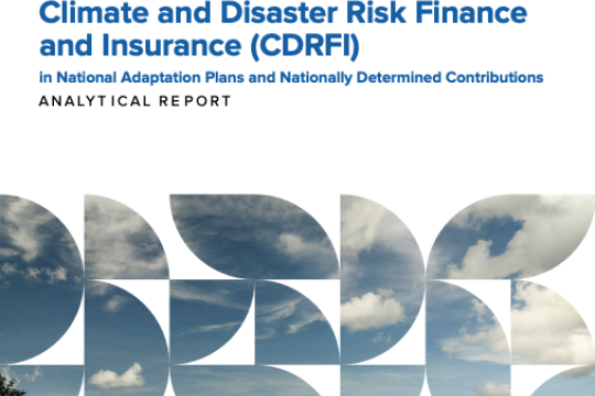 Cover for CDRFI National Adaptation Plans and NDCs