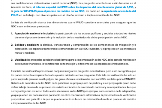 Lista de verificación para el control de la calidad de Climate Promise