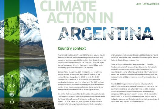 LECB Programme Impact and Results: Argentina