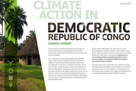 LECB Programme Impact and Results: Democratic Republic of Congo