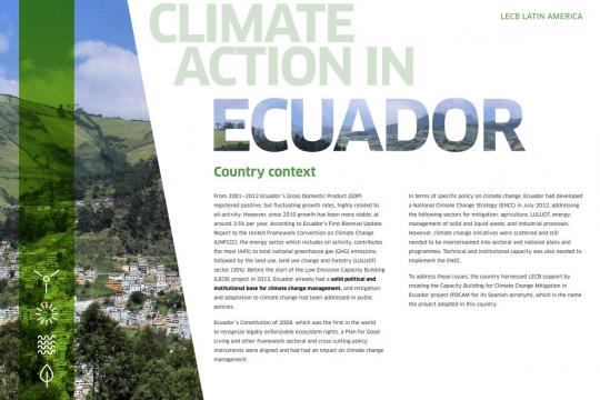 LECB Programme Impact and Results: Ecuador