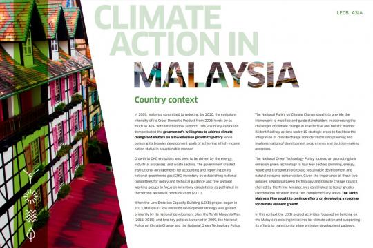 LECB Programme Impact and Results: Malaysia