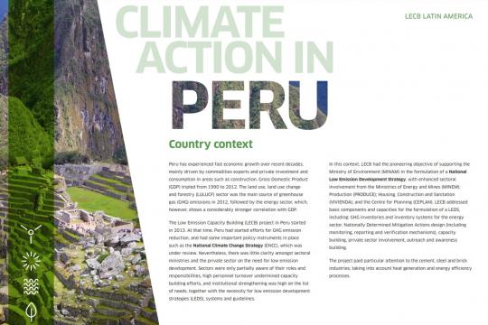 LECB Programme Impact and Results: Peru