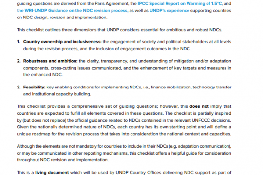 Climate Promise Quality Assurance Checklist