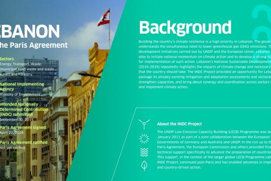 INDC Project Actions and Impacts: Lebanon